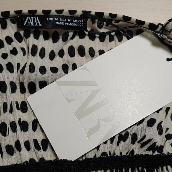 NWT ZARA Polka dot elastic waist asymmetrical hem camisole - Picture 12 of 13